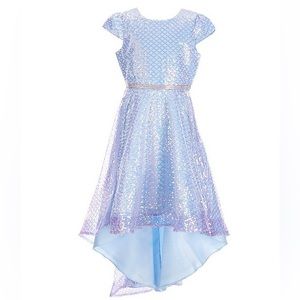 Rare Editions girl’s sequin hi-Low dress